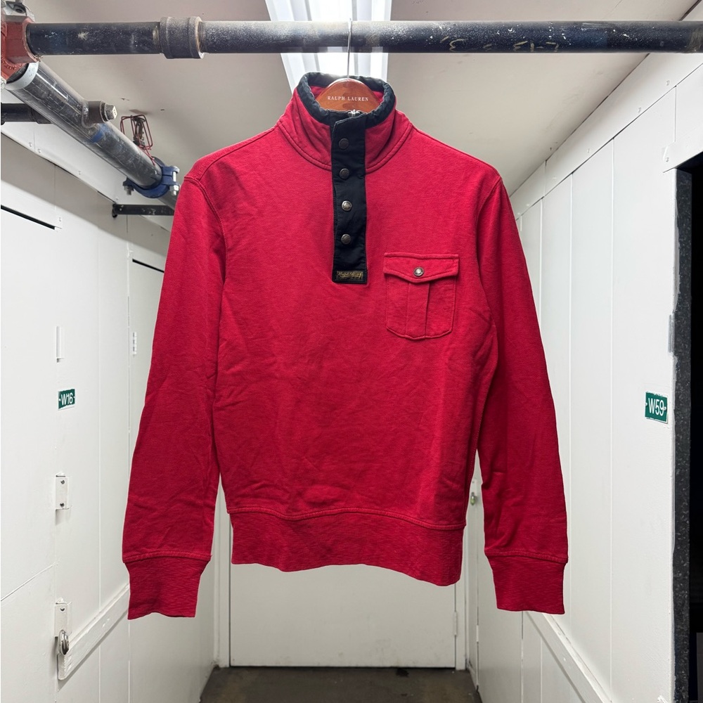 Vintage Polo Ralph Lauren 1/4 Zip Snap Pullover Sweatshirt